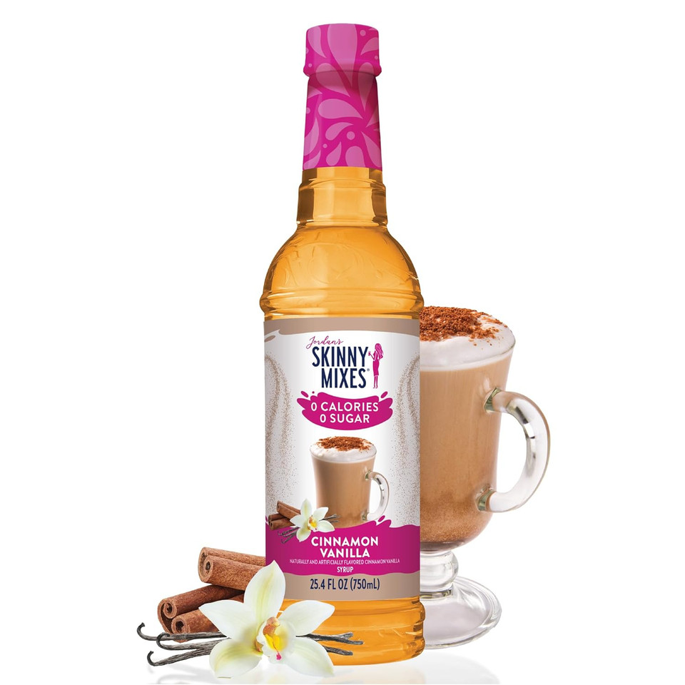 Jordan'S Skinny Syrups Cinnamon Vanilla, Sugar Free Flavoring Syrup, 25.4 Ounce Bottle
