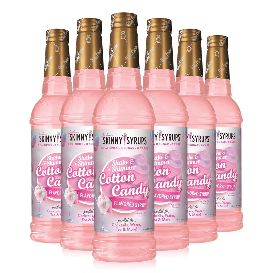 Jordan'S Skinny Mixes Sugar Free Syrup, Cotton Candy Flavor, Fruit Flavored Water Enhancer, Drink Mix For Ice Tea, Lemonade & More, Zero Calorie Flavoring, Keto Friendly, 25.4 Fl Oz, 6 Pack Jordan'S Skinny Mixes Sugar Free Syrup, Cotton Candy Flavor, Fruit Flavored Water Enhancer, Drink Mix For Ice Tea, Lemonade & More, Zero Calorie Flavoring, Keto Friendly, 25.4 Fl Oz, 6 Pack