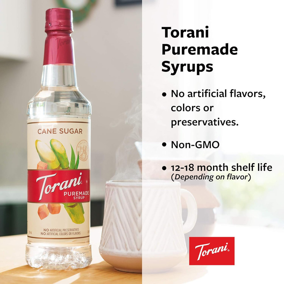 Torani Puremade Zero Sugar Syrup, Caramel, 12.7 Ounce (Pack Of 4)