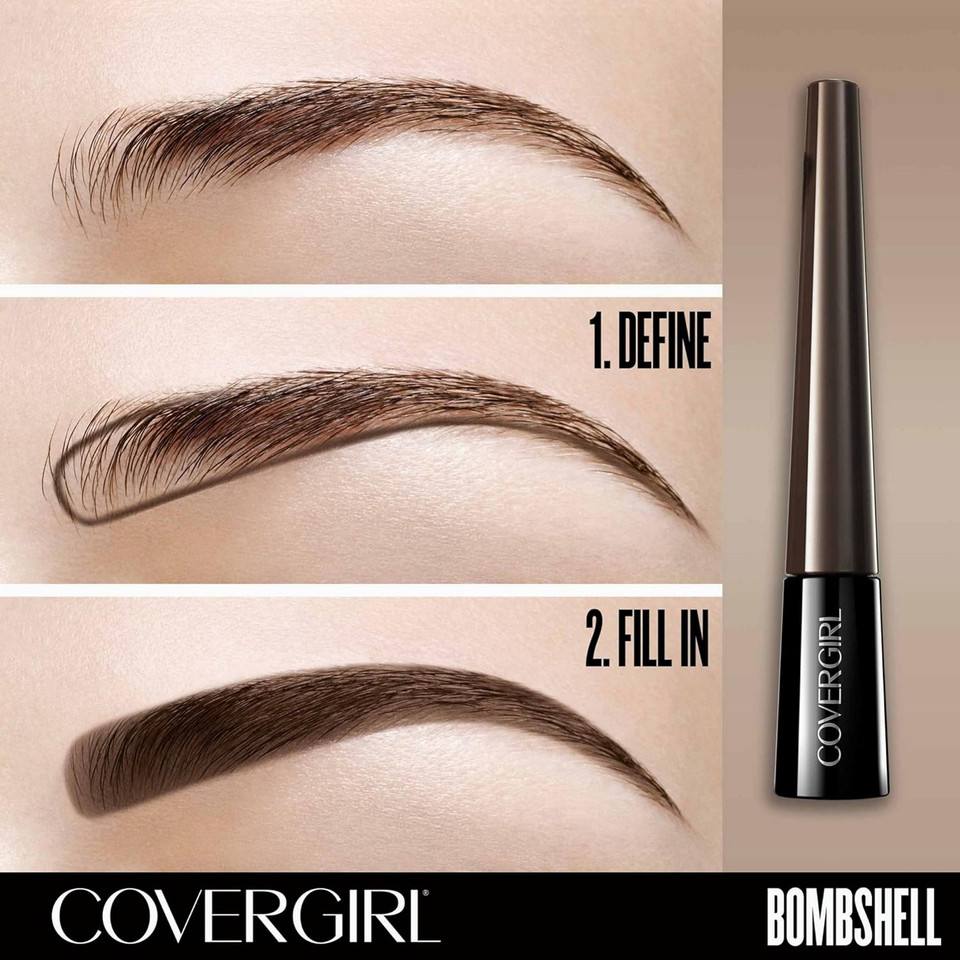 Covergirl Bombshell Pow-Der Brow & Line Eyebrow Powder Medium Brown 810, .24 Oz (Packaging May Vary)