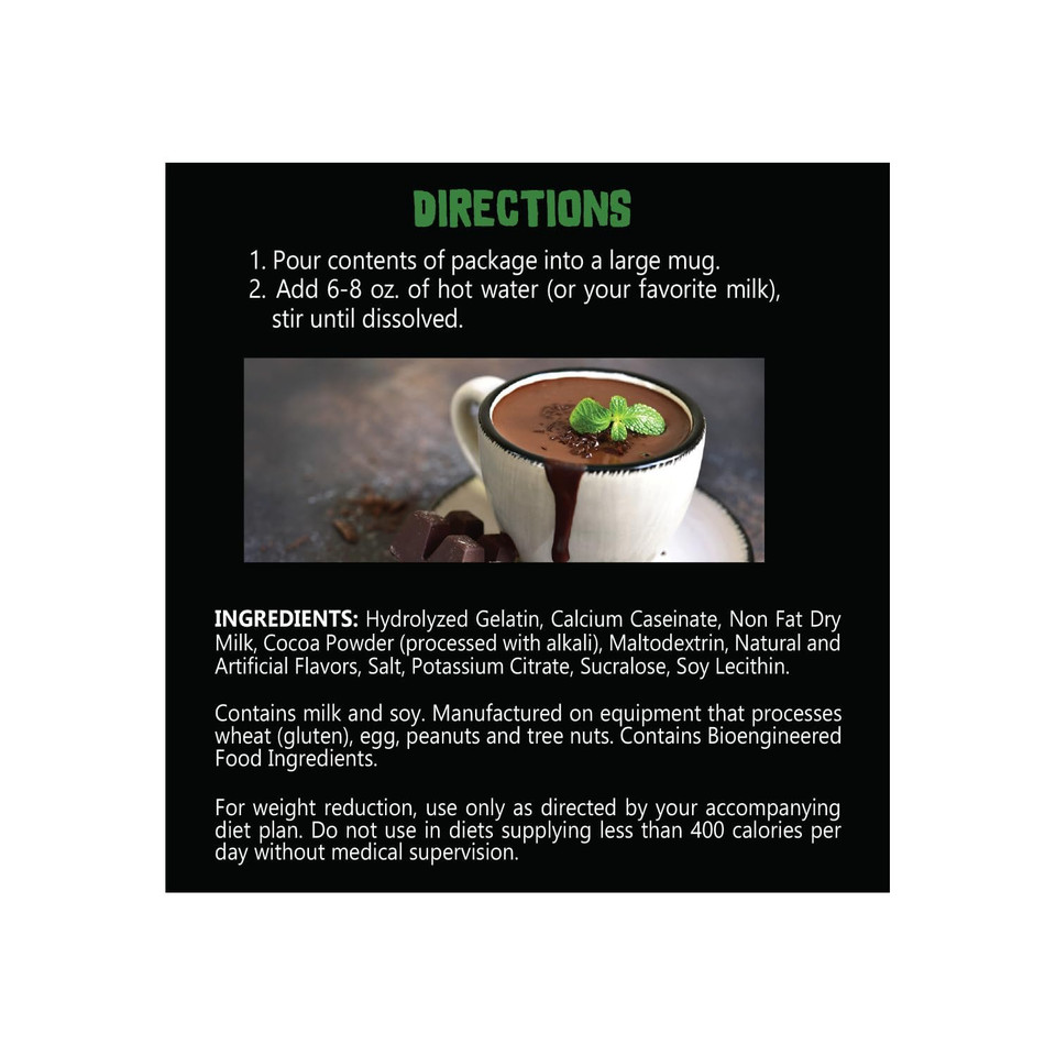 Protein Hot Chocolate, High Protein 14G-15G, Low Carb 4G-5 Net Carbs, Low In Sugar 2G, Low Calories - Keto-Friendly, Gluten-Free Cocoa Mix - 7 On-The-Go Packets - Made In Usa By Wholesome Provisions