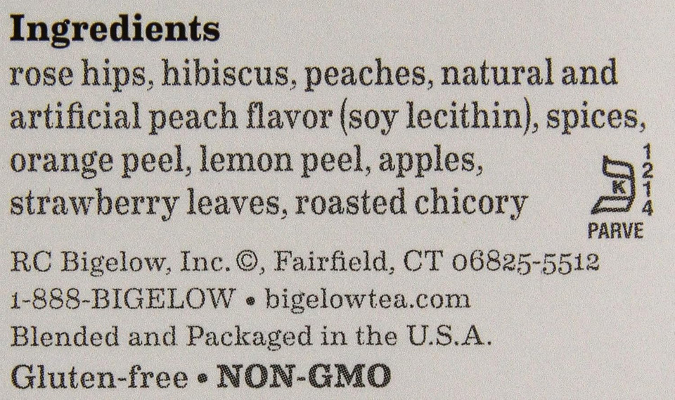 Bigelow Tea Peach Tea, 20 Count