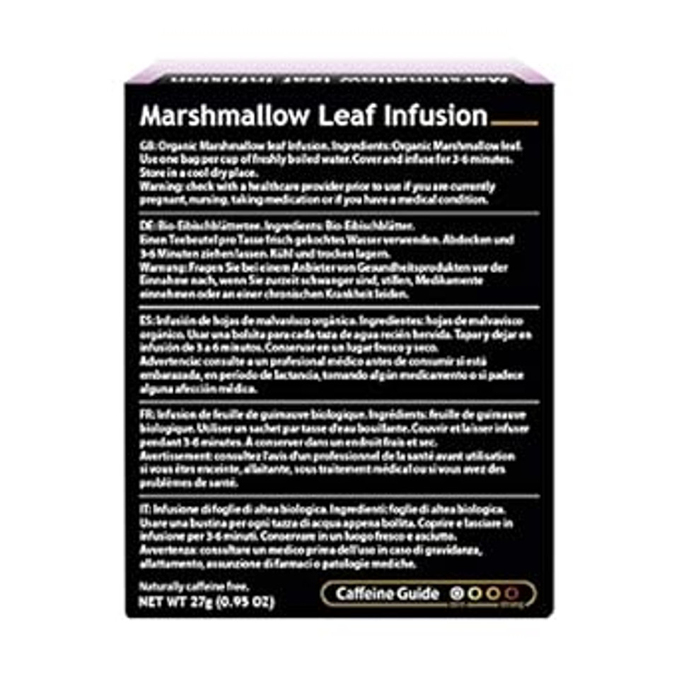 Buddha Teas Organic Marshmallow Leaf Tea - Ou Kosher, Usda Organic, Ccof Organic, 18 Bleach-Free Tea Bags