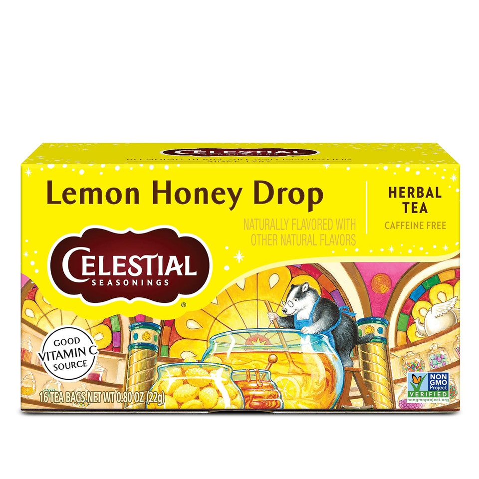 Celestial Seasonings Lemon Honey Drop Herbal Tea - 16 Tea Bags Box