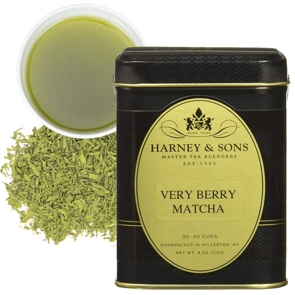 Harney & Sons Very Berry Matcha Tea, A Fruity Flavored Matcha, 4 Oz (46580)