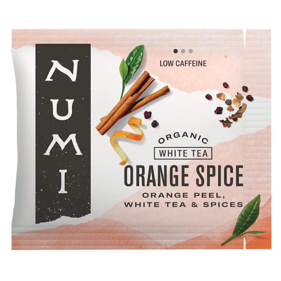 Numi Organic Orange Spice Tea, 100 Tea Bags, White Tea With Citrus & Spices, Brew 200 Cups, Low Caffeine (Packaging May Vary) Numi Organic Orange Spice Tea, 100 Tea Bags, White Tea With Citrus & Spices, Brew 200 Cups, Low Caffeine (Packaging May Vary)