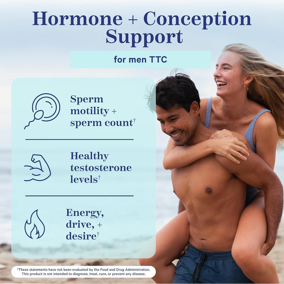Blue Stork Men'S Fertility Tea: Organic Fertility Supplements For Men, Green Tea, Maca Root, And Ginkgo Biloba For Male Reproductive Health, Mint, 15 Sachets