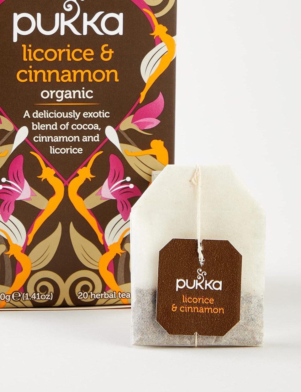 Pukka Herbs Organic Herbal Tea, Licorice And Cinnamon, 20 Count (Pack Of 6)