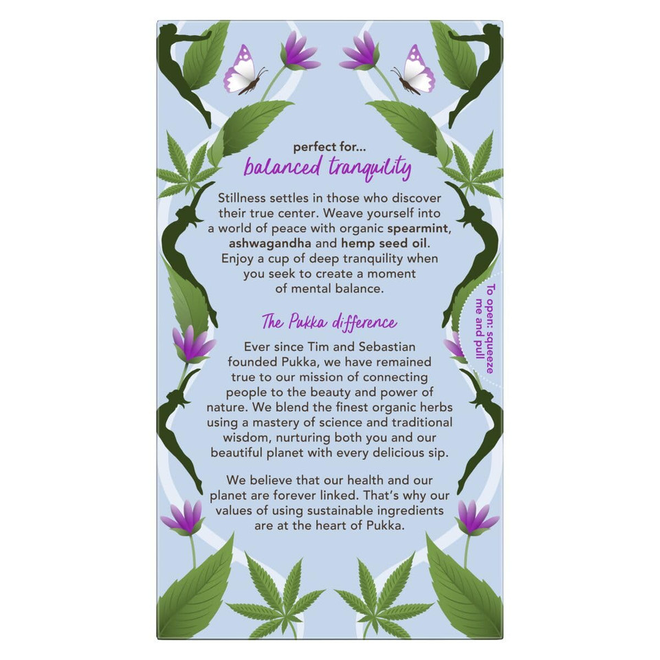 Pukka Organic Tea Bags, Peace Herbal Tea With Spearmint, Ashwagandha, And Hemp Seed Oil, Perfect For Balanced Tranquility, 80 Total Tea Bags (20Ct - Pack Of 4)