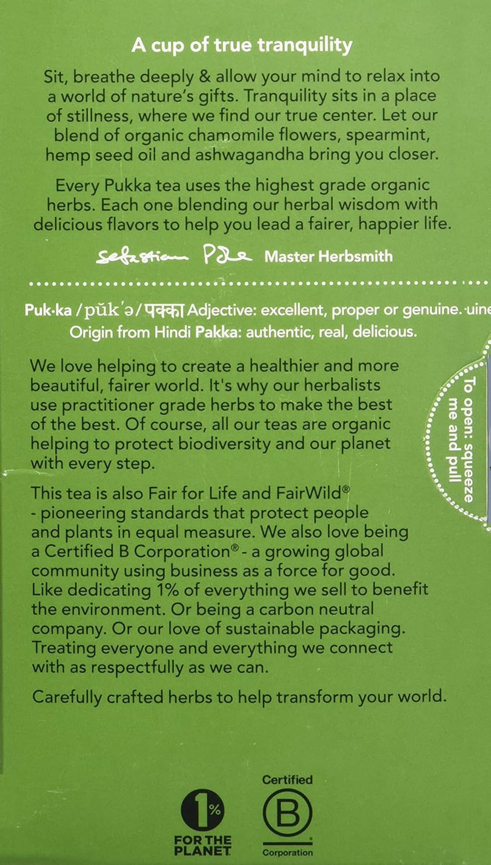 Pukka Tb Peace 6 20Ct