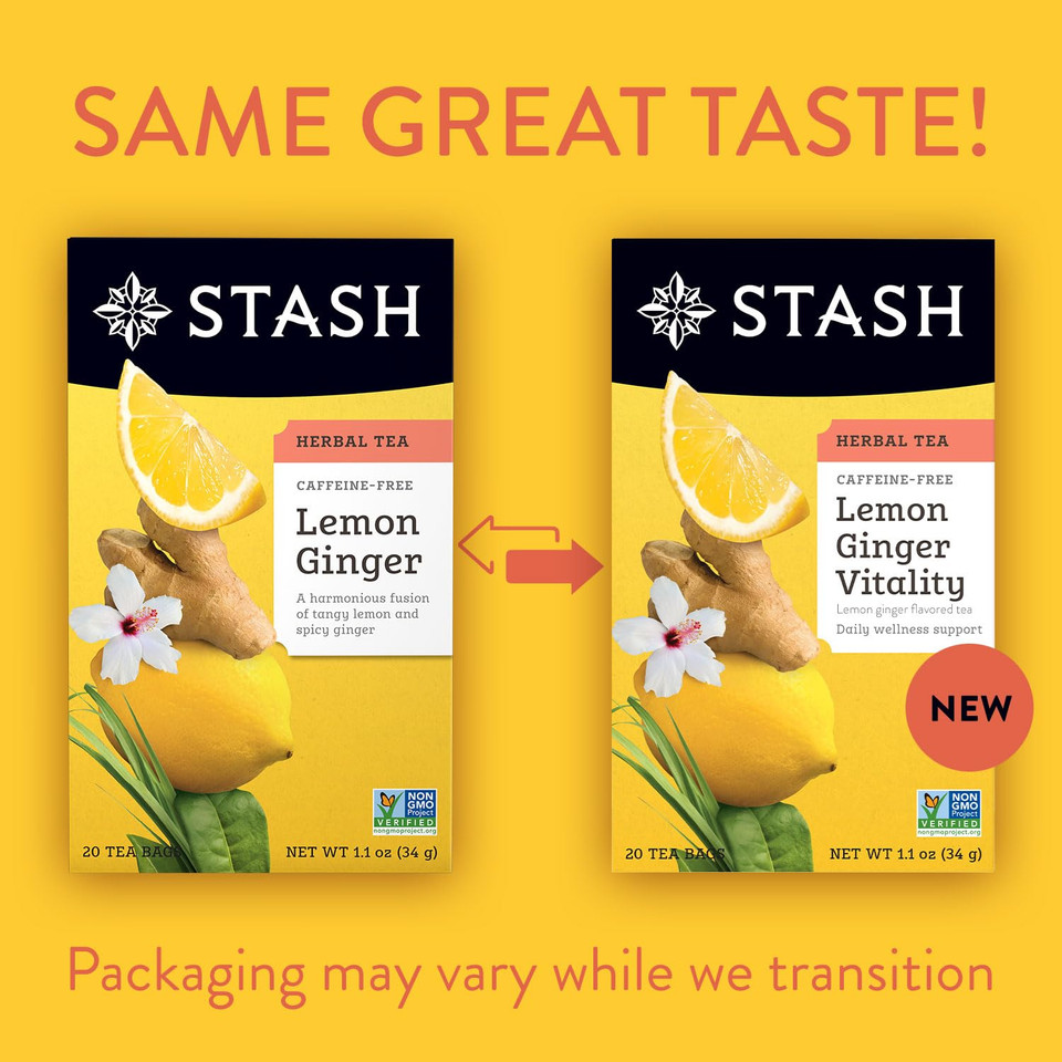 Stash Tea Fruity Herbal Tea 6 Flavor Tea Sampler, 6 Boxes With 18-20 Tea Bags Each