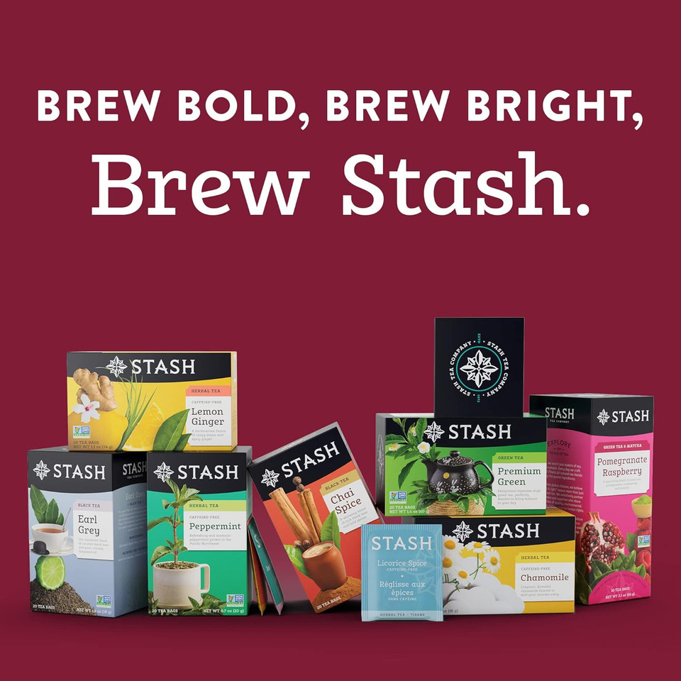 Stash Tea Spice Dragon Red Chai Herbal Tea, Caffeine Free, 18 Bags (Pack Of 6)