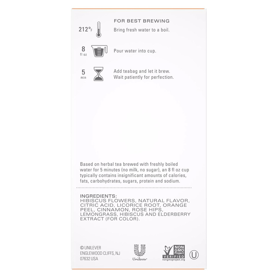Tazo Tea Bags, Iced Or Hot, Passion Herbal Tea, 20 Tea Bags (Pack Of 6)