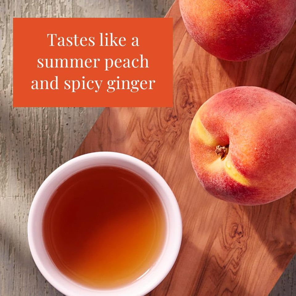 The Republic Of Tea Ginger Peach Black Tea, Caffeinated, 50 Count