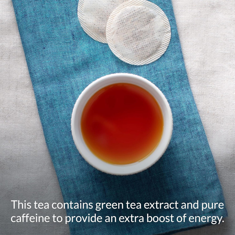 The Republic Of Tea Hicaf Toasted Coconut Black Tea, 50 Tea Bags, High-Caffeinated Gourmet Herbal Blend