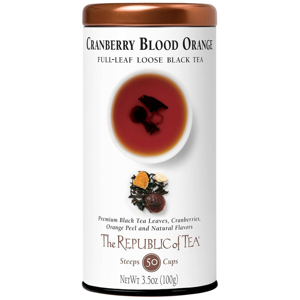 The Republic Of Tea Black Full-Leaf Loose Tea (Cranberry Blood Orange Black, 3.5 Oz)