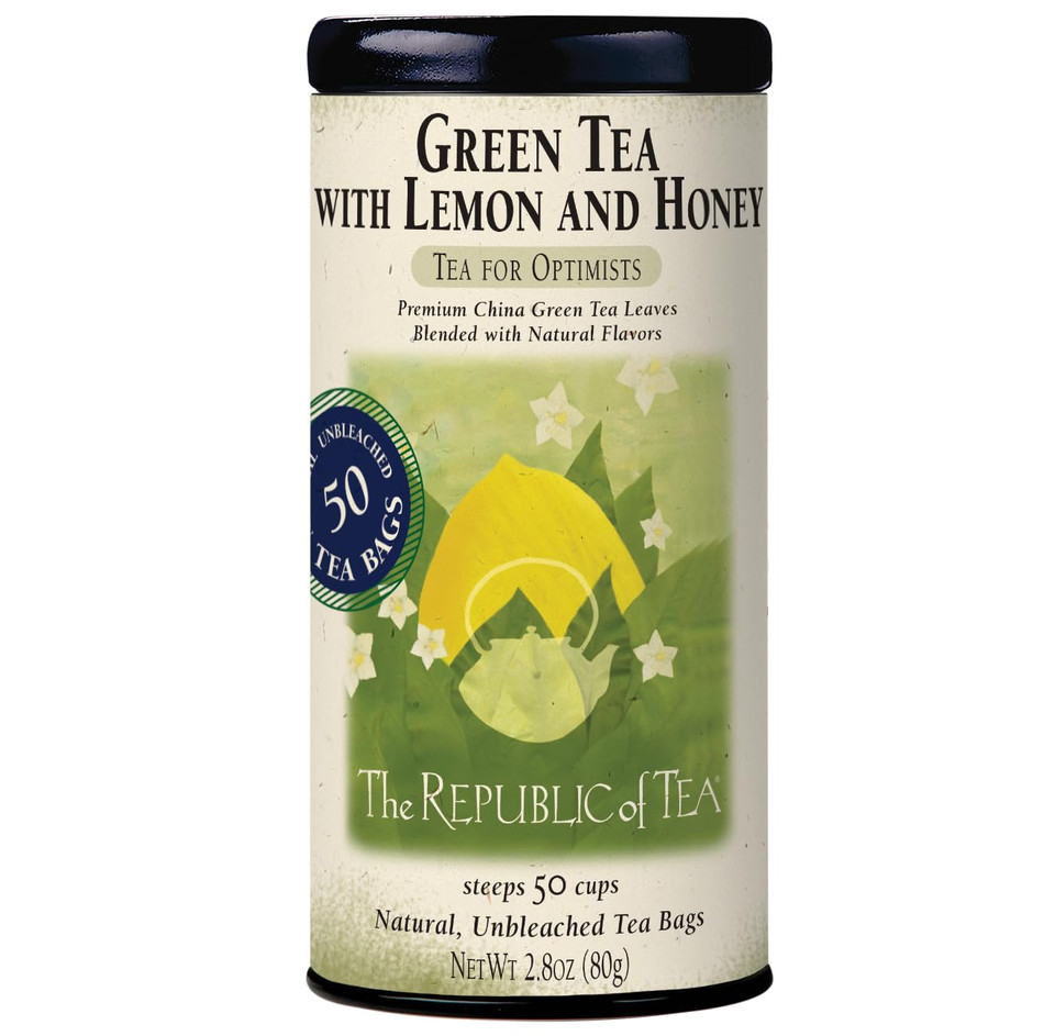 The Republic Of Tea  Green Tea With Lemon And Honey  50 Tea Bags