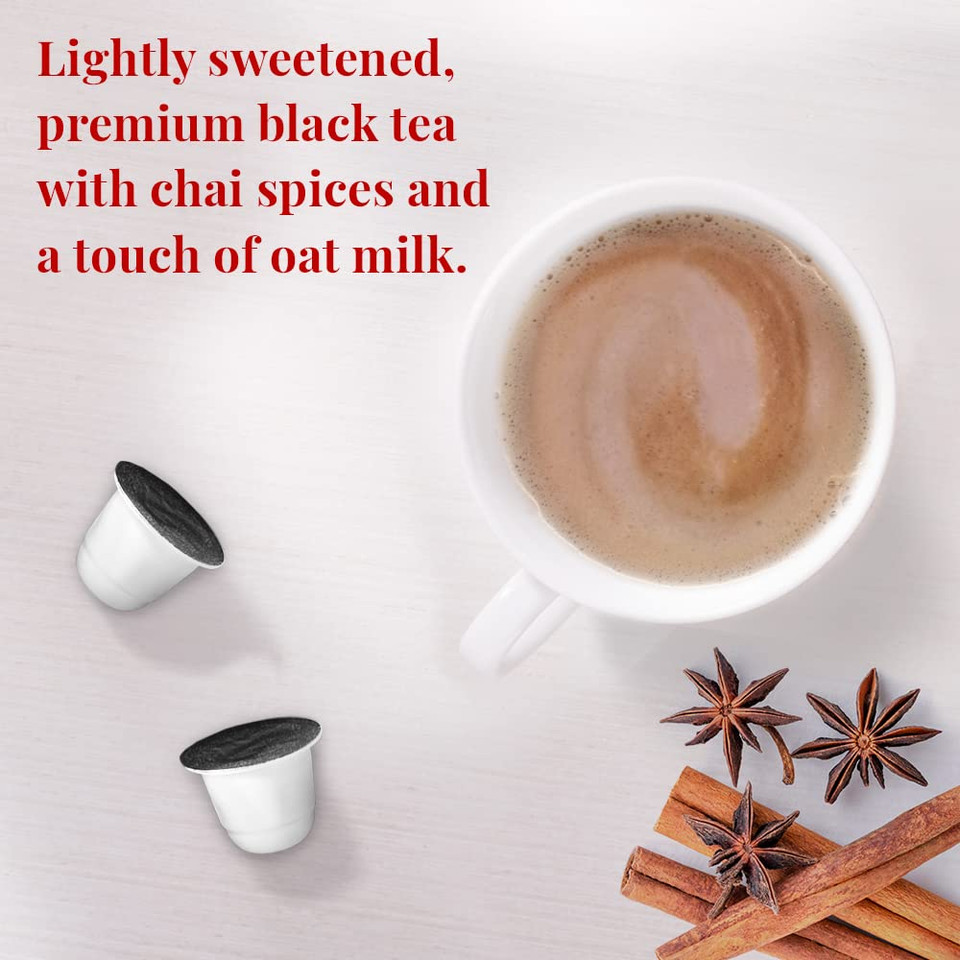 The Republic Of Tea - Oatmilk Chaiã¢Â·Latte Capsule Compatible Tea Pods - 50 Recyclable Pods