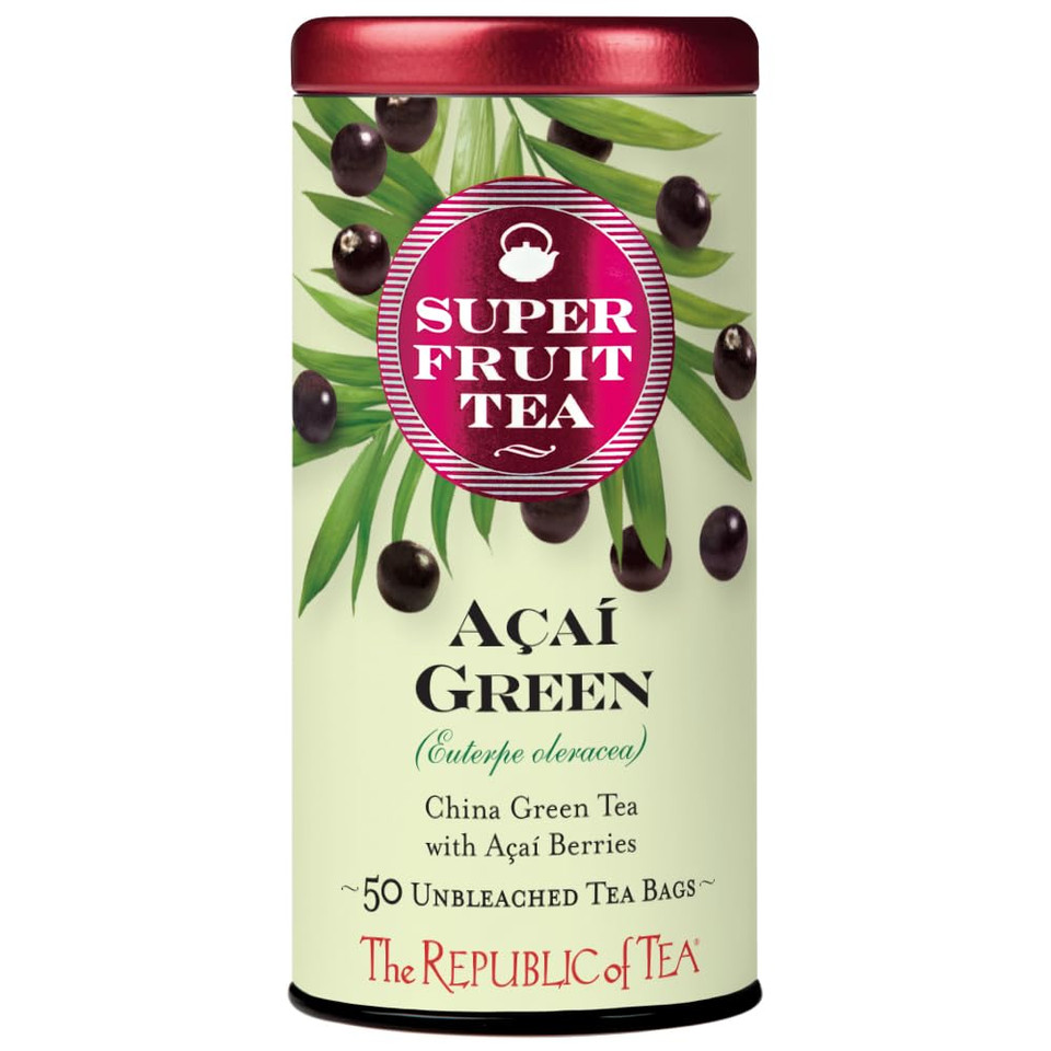 The Republic Of Tea Acai Berry Green Tea - Caffeinated Superfruit - Natural Healthy Herbal Tea - Anti-Oxidant, Gluten-Free - Acai Green Tea - 50 Tea Bags The Republic Of Tea Acai Berry Green Tea - Caffeinated Superfruit - Natural Healthy Herbal Tea - Anti-Oxidant, Gluten-Free - Acai Green Tea - 50 Tea Bags