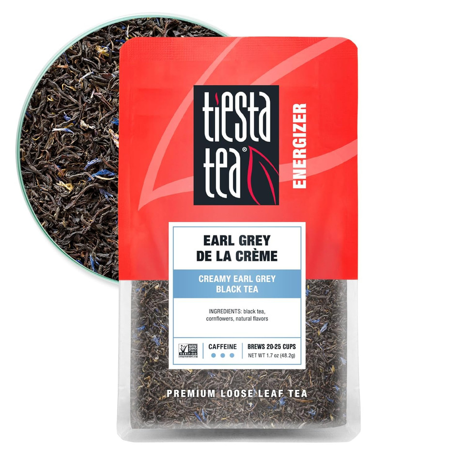 Tiesta Tea - Earl Grey De La Crã£Â¨Me | Creamy Earl Grey Black Tea | Premium Loose Leaf Tea Blends | Caffeinated Black Tea | Make Hot Or Iced Tea & Brews Up To 25 Cups - 1.7 Ounce Resealable Pouch