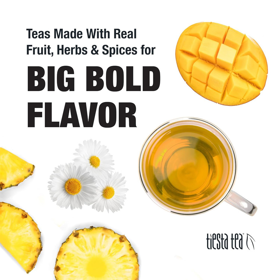 Tiesta Tea - Mango Dreamzzz, Mango Chamomile Herbal Tea, Premium Loose Leaf Tea, Non Caffeinated Tea, 200 Cups - 12Oz Resealable Bulk Pouch