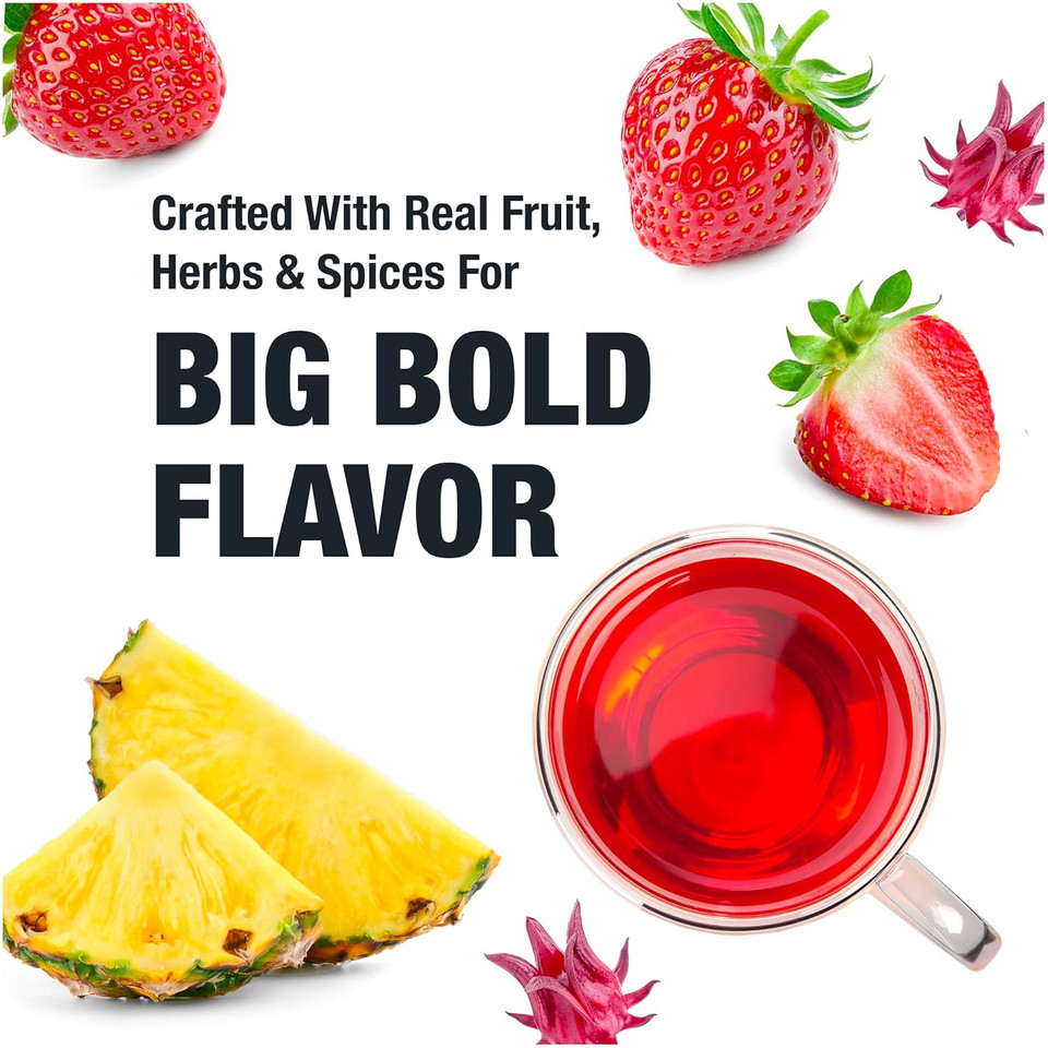 Tiesta Tea - Strawberry Samba Mate - Strawberry Hibiscus Mate Tea - Loose Leaf Tea Blend - High Caffeinated Fruit Tea - Make Hot Or Iced Tea Up To 50 Cups - 4 Oz Refillable Tin