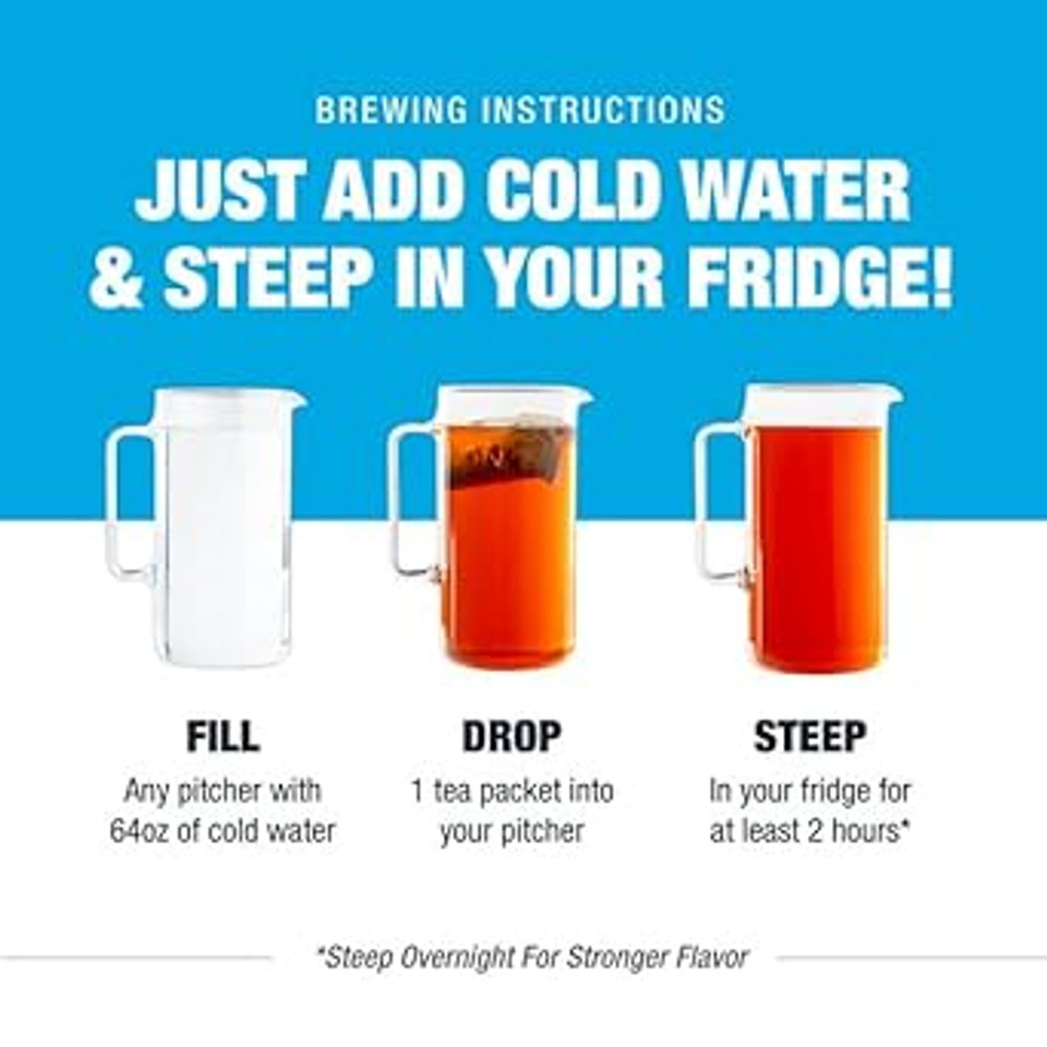 Tiesta Tea - 20 Pack Cold Brew Iced Tea Variety, Premium Loose Leaf Blend, High To Non Caffeinated Iced Tea | Sample Set With 20 Cold Brew Tea Packets - Each Bag Brews One 64Oz Pitcher