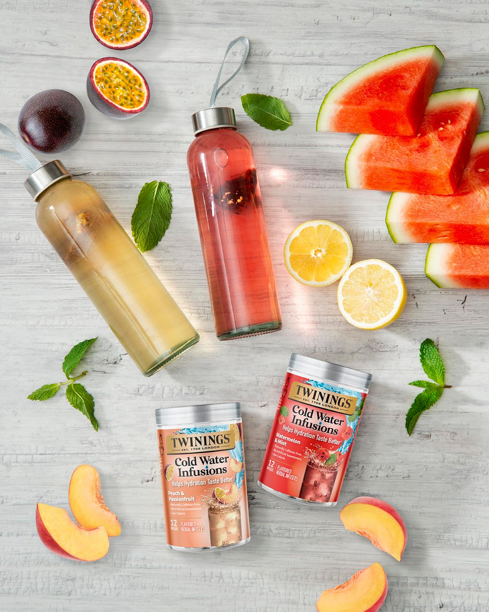 Twinings Cold Infuse Flavored Water Enhancer, Watermelon & Mint, 12 Count (Pack Of 6), Enjoy Hot Or Iced Twinings Cold Infuse Flavored Water Enhancer, Watermelon & Mint, 12 Count (Pack Of 6), Enjoy Hot Or Iced