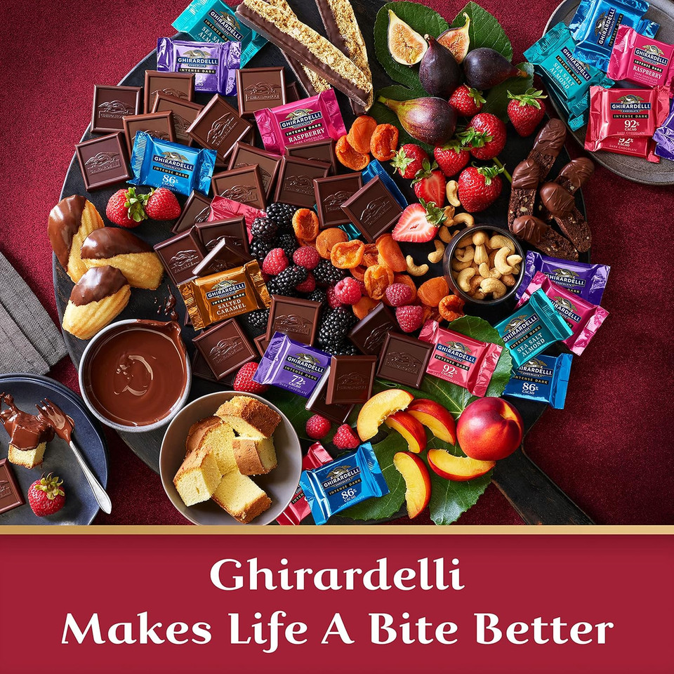 Ghirardelli Dark Chocolate Squares Assortment, 14.86 Oz Bag
