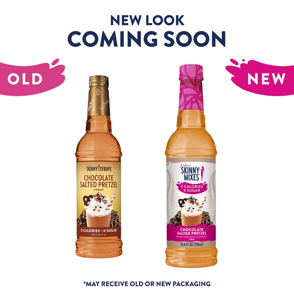 Jordan'S Skinny Syrups Sugar Free Coffee Syrup, Chocolate Covered Pretzel Syrup Flavor, Zero Calorie Flavoring For Latte, Protein Shake, Cocktail & More, Gluten Free, Keto Friendly, 25.4 Fl Oz, 1 Pack Jordan'S Skinny Syrups Sugar Free Coffee Syrup, Chocolate Covered Pretzel Syrup Flavor, Zero Calorie Flavoring For Latte, Protein Shake, Cocktail & More, Gluten Free, Keto Friendly, 25.4 Fl Oz, 1 Pack