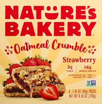 Nature'S Bakery Oatmeal Crumble Strawberry Bars, 1.41 Oz, 6 Ct