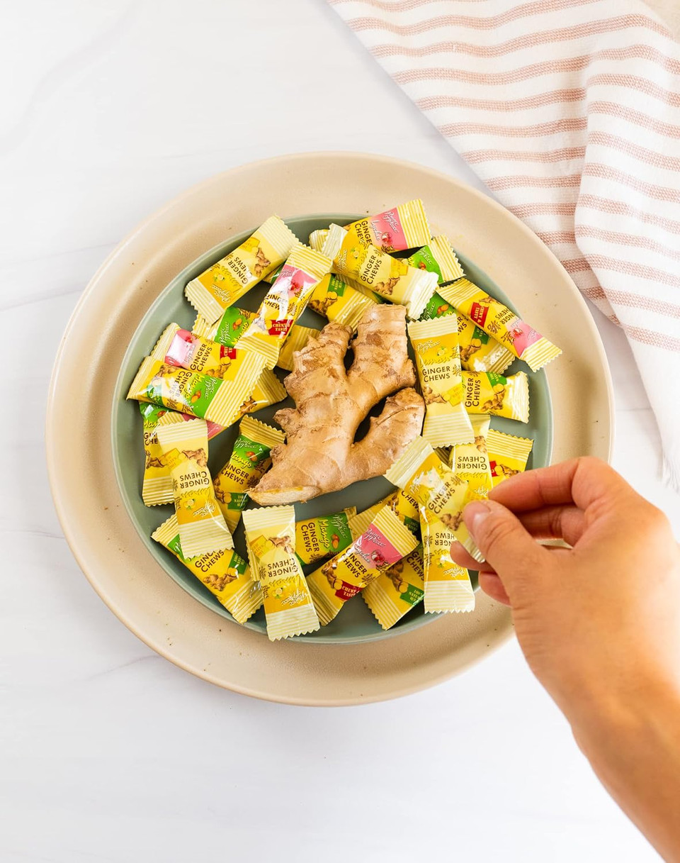 Prince Of Peace Ginger Chews With Mango, 1 Lb.  Candied Ginger  Mango Candy  Mango Ginger Chews  Natural Candy