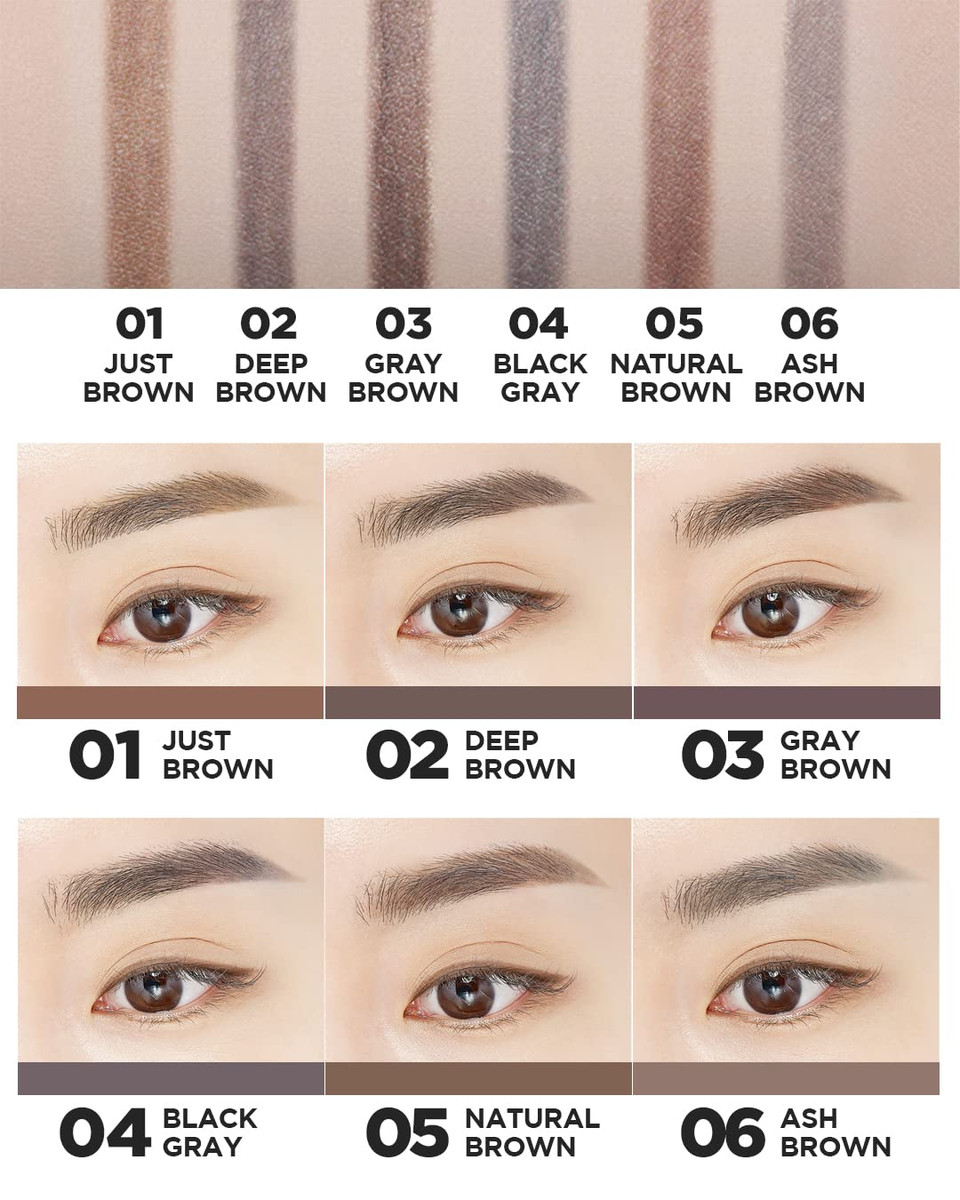 The Saem Artlook Eyebrow Definer Pencil With Spoolie Brush 05 Natural Brown  Long Lasting Eyebrow Pencil For Soft Textured Eyebrow Makeup With Vitamin E - Triangular Pencil05 Natural Brown