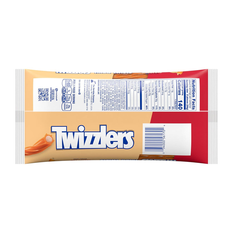 Twizzlers Filled Twists Orange Cream Pop Candy Bags, 11 Oz (12 Count)