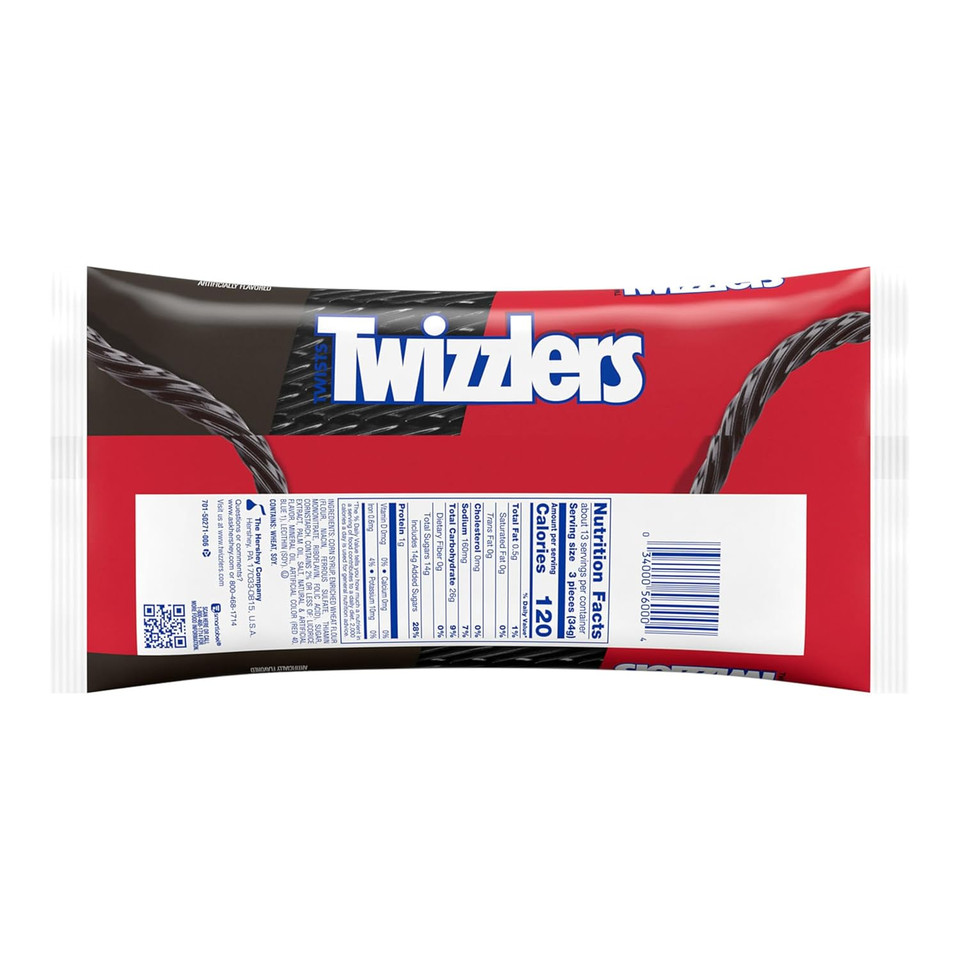 Twizzlers Twists Licorice Candy Bags, 16 Oz (12 Count)