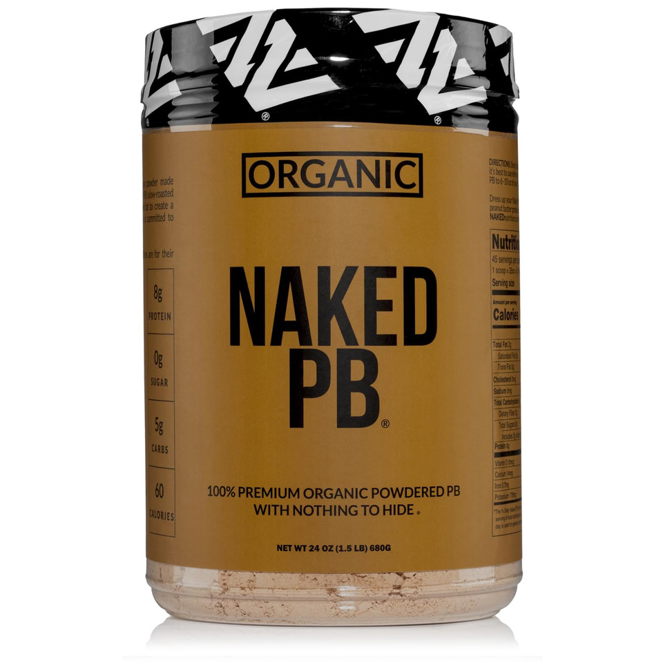 Organic Powdered Peanut Butter From Us Farms  Bulk, Only 1 Ingredient - Roasted Peanuts, Vegan, No Additives, Preservative Free, No Salt, No Sugar - 45 Servings - Naked Pb
