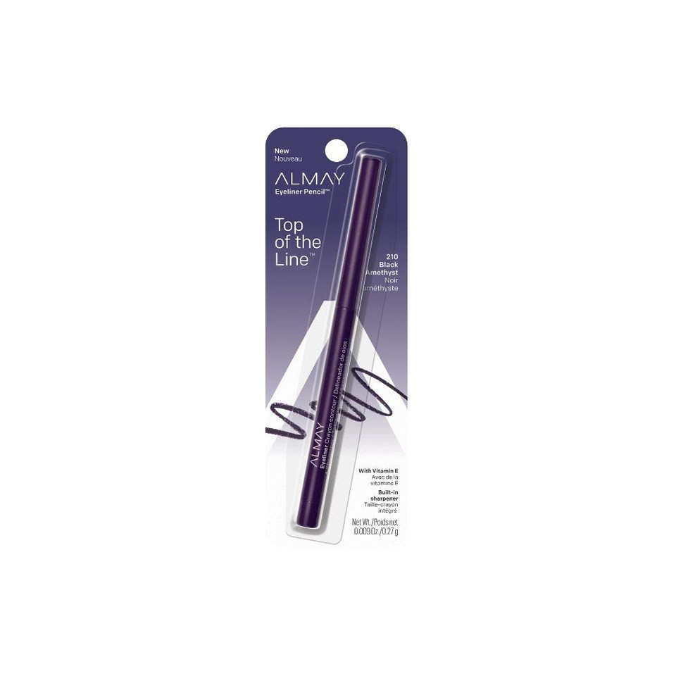 Almay Eyeliner Pencil, Hypoallergenic, Cruelty Free, Oil Free-Fragrance Free, Ophthalmologist Tested, Long Wearing And Water Resistant, With Built In Sharpener, Black Amethyst, 0.01 Oz210 Black Amethyst