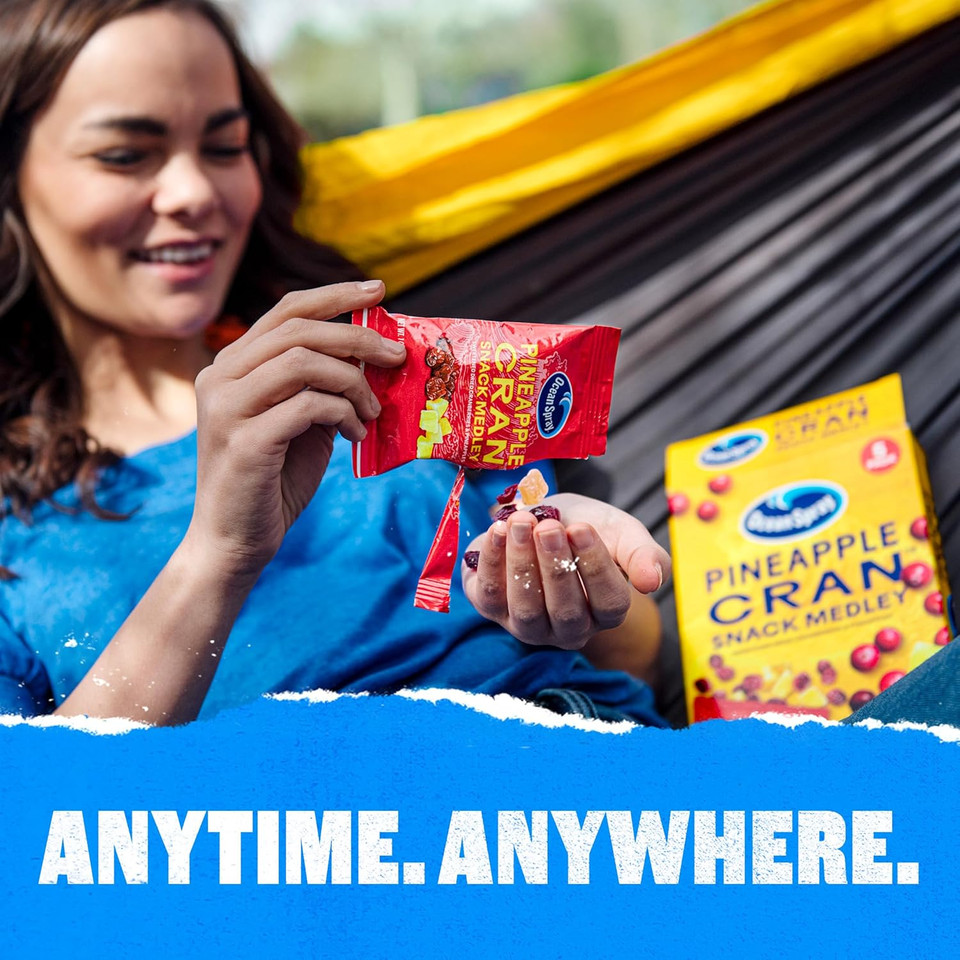 Ocean Sprayã¢Â® Pineapple Cranã¢Â Snack Medley, Cranberry And Pineapple Dried Fruit Snack, 1 Oz Pouches, 5 Count