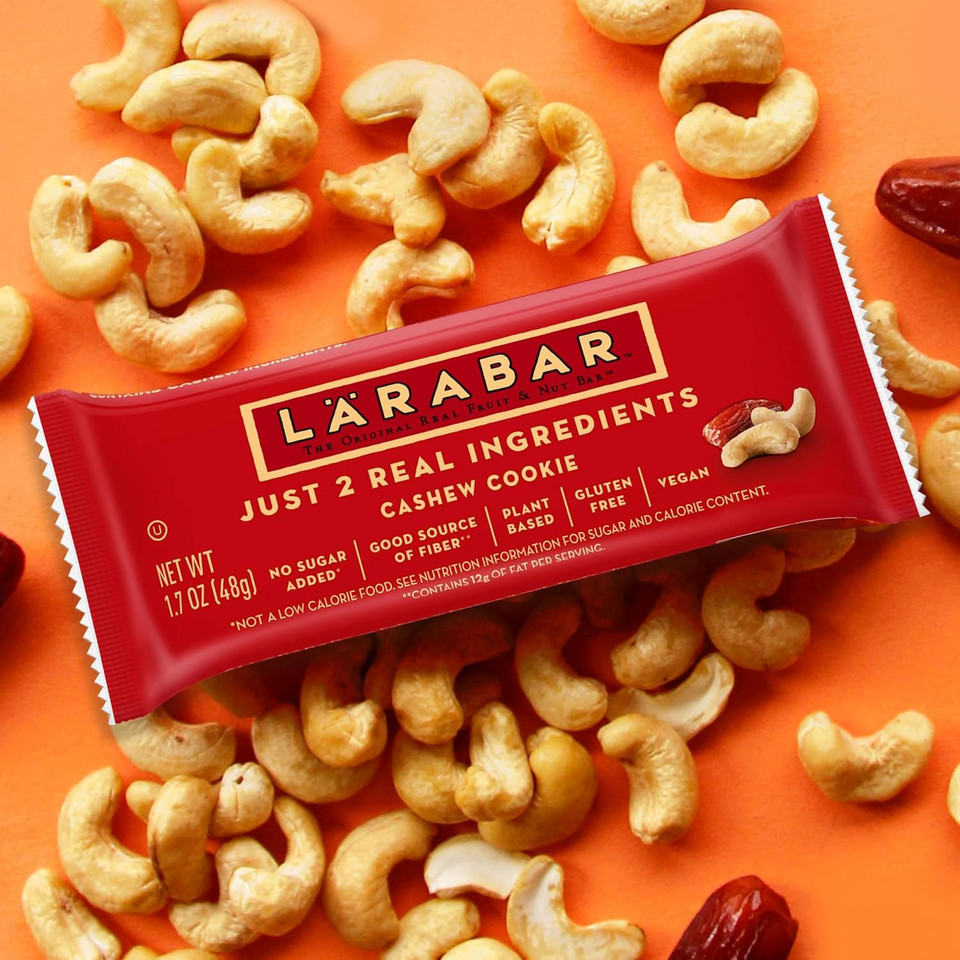 Larabar Cashew Cookie, Gluten Free Vegan Fruit & Nut Bar, 1.7 Oz Bars 16 Ct