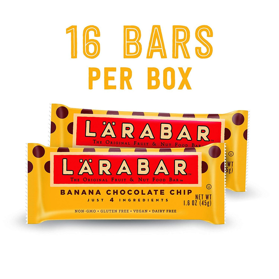 Larabar Banana Chocolate Chip, Gluten Free Vegan Fruit & Nut Bars, 16 Ct