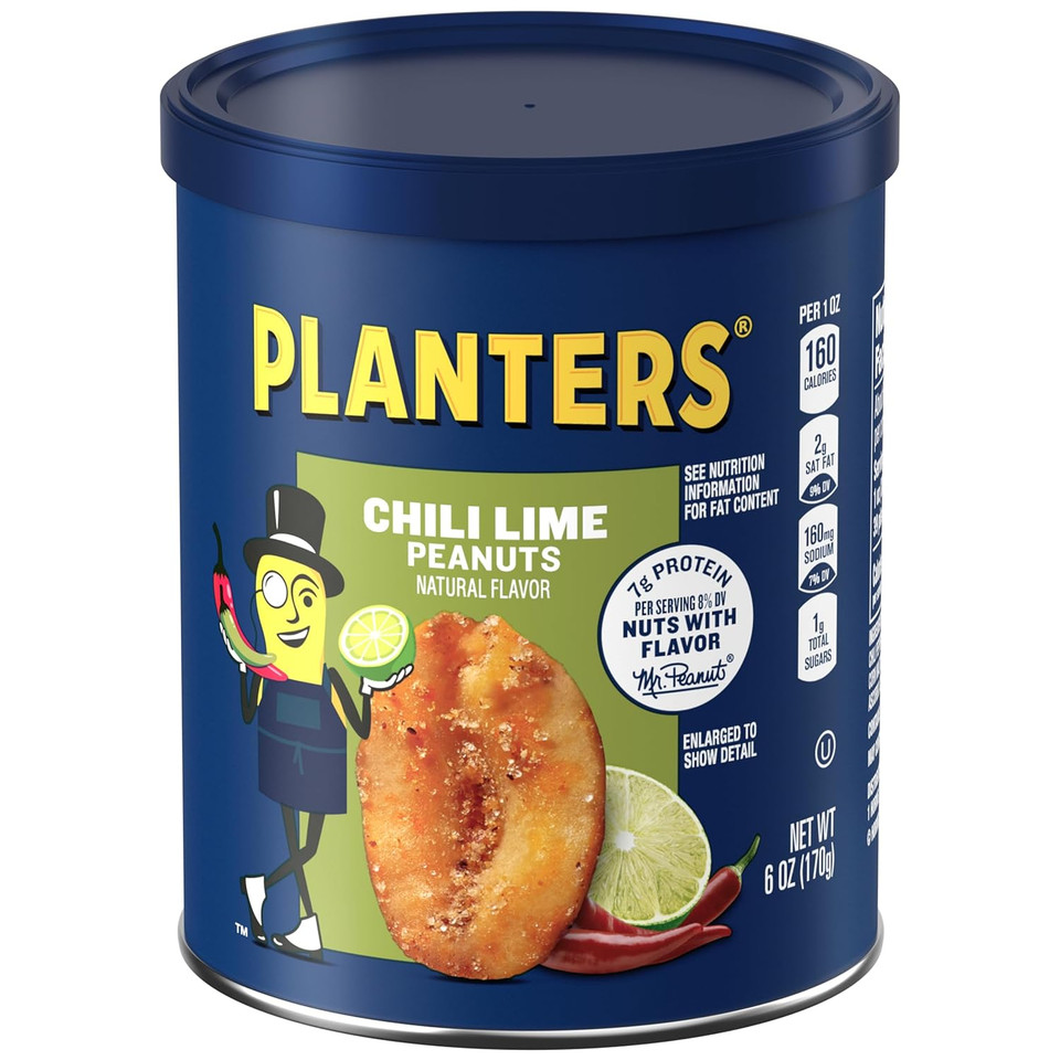 Planters Chili Lime Peanuts 6 Ounce (Pack Of 8)