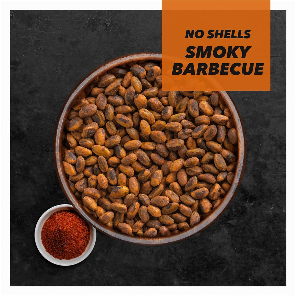 Wonderful Pistachios No Shells, Smoky Barbeque Nuts, 2.25 Ounce Bag (Pack Of 8), Protein Snacks, Healthy Snack, Travel Snacks
