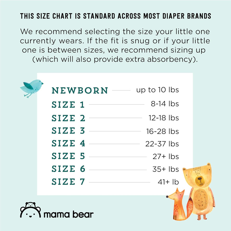 Amazon Brand - Mama Bear Gentle Touch Diapers, Hypoallergenic, Size 5, 33 Count, White