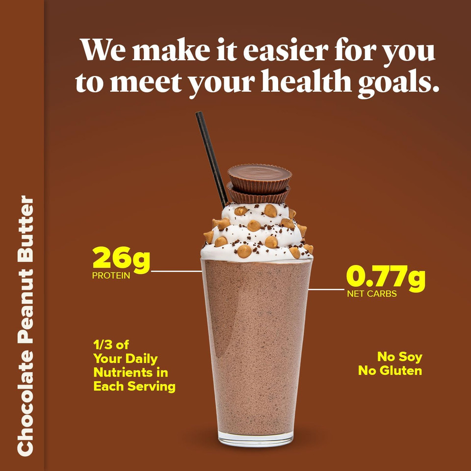 Keto Chow Chocolate Peanut Butter | Keto Meal Replacement Shake Powder | Nutritionally Complete | Low Carb | Delicious Easy Meal Substitute | Protein Rich You Choose The Fat | Single Meal Sample Keto Chow Chocolate Peanut Butter | Keto Meal Replacement Shake Powder | Nutritionally Complete | Low Carb | Delicious Easy Meal Substitute | Protein Rich You Choose The Fat | Single Meal Sample