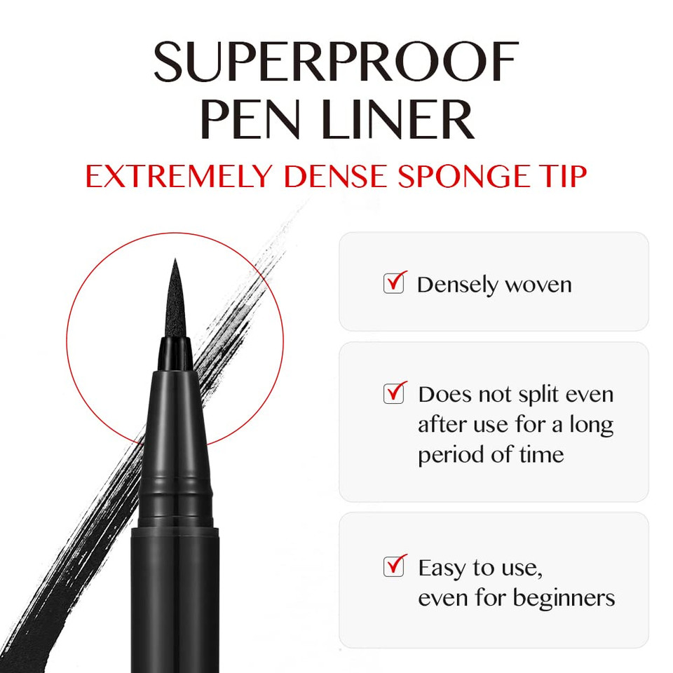 Clio Waterproof Pen Liquid Eye Liner, Precision Tip, Long Lasting, Smudge-Resistant, High-Intensity Color (Brown, Pack Of 1)Brown