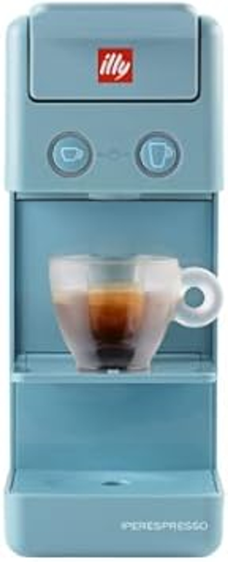 Illy Y3.3 Espresso Machine, Single Serve Coffee Machine For Iperespresso Capsules, Single Cup Espresso Maker, 19Bar (Cape Town Blue)