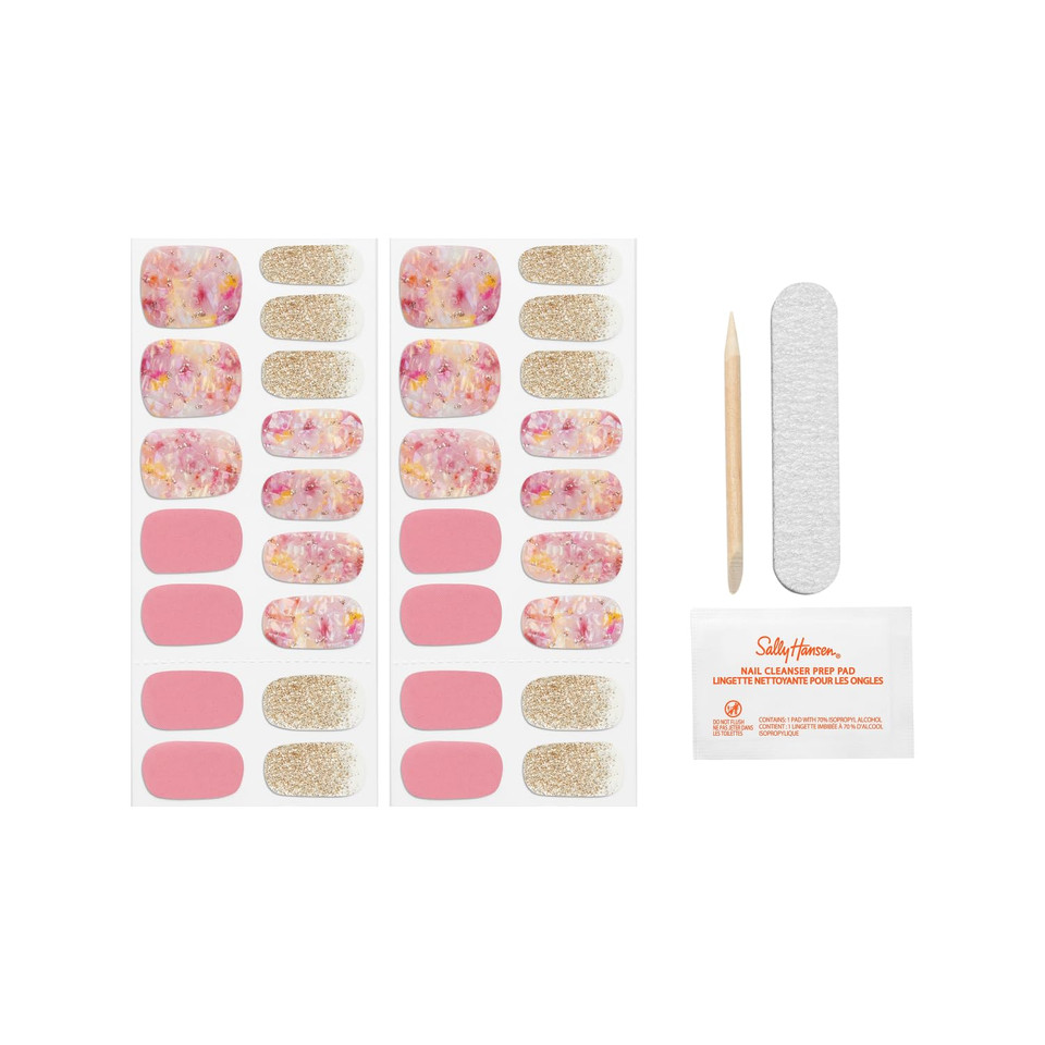 Sally Hansen Salon Effects, Cosmic Blush, Nail Strips, No Uv Light Needed, No Dry Time, Long-Lasting, Non-Damaging, No Chipping