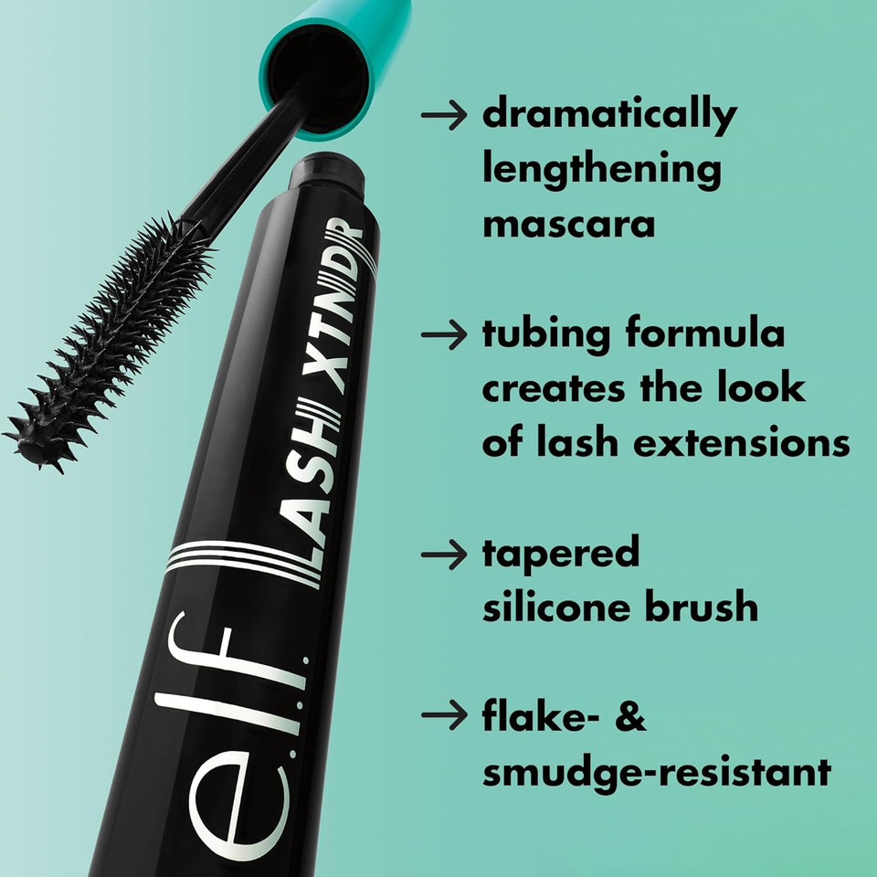 E.L.F. Lash Xtndr Mascara, Made With Tubing Technology For The Look Of Lash Extensions, Clump & Flake Free, Vegan & Cruelty-Free, Deep Brown E.L.F. Lash Xtndr Mascara, Made With Tubing Technology For The Look Of Lash Extensions, Clump & Flake Free, Vegan & Cruelty-Free, Deep Brown