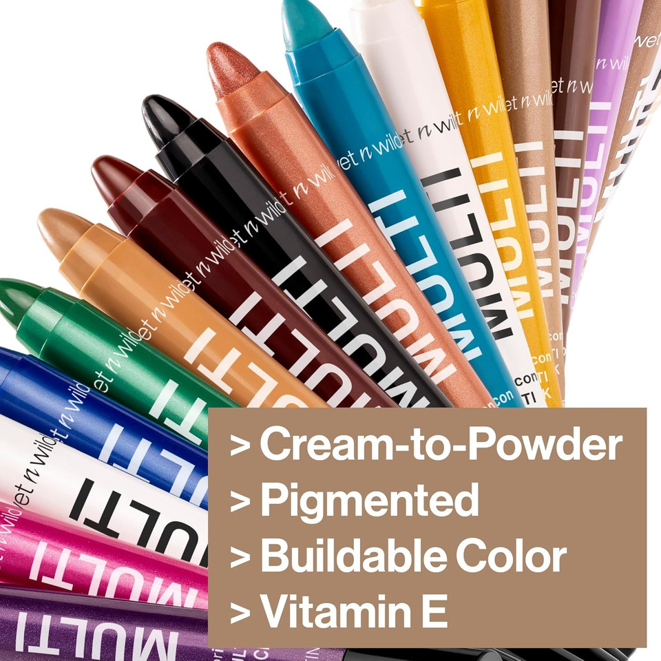 Wet N Wild Color Icon Cream Eyeliner Eyeshadow Multi-Stick, Moisturizing, Nourishing Velvety Cream-To-Powder Buildable & Blendable Formula, Cruelty-Free & Vegan - Nudie Culture