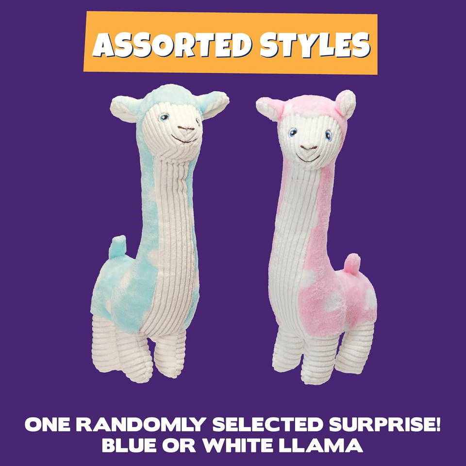 Pet Factory Logical Pet Llama Squeaky Plush Dog Toy, Randomly Selected Color - Pink Or Blue, One Size